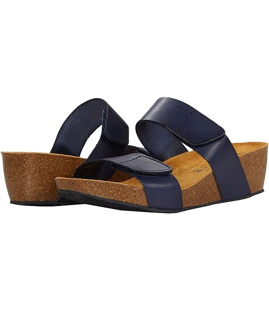 Navy blue wedge shoes + FREE SHIPPING
