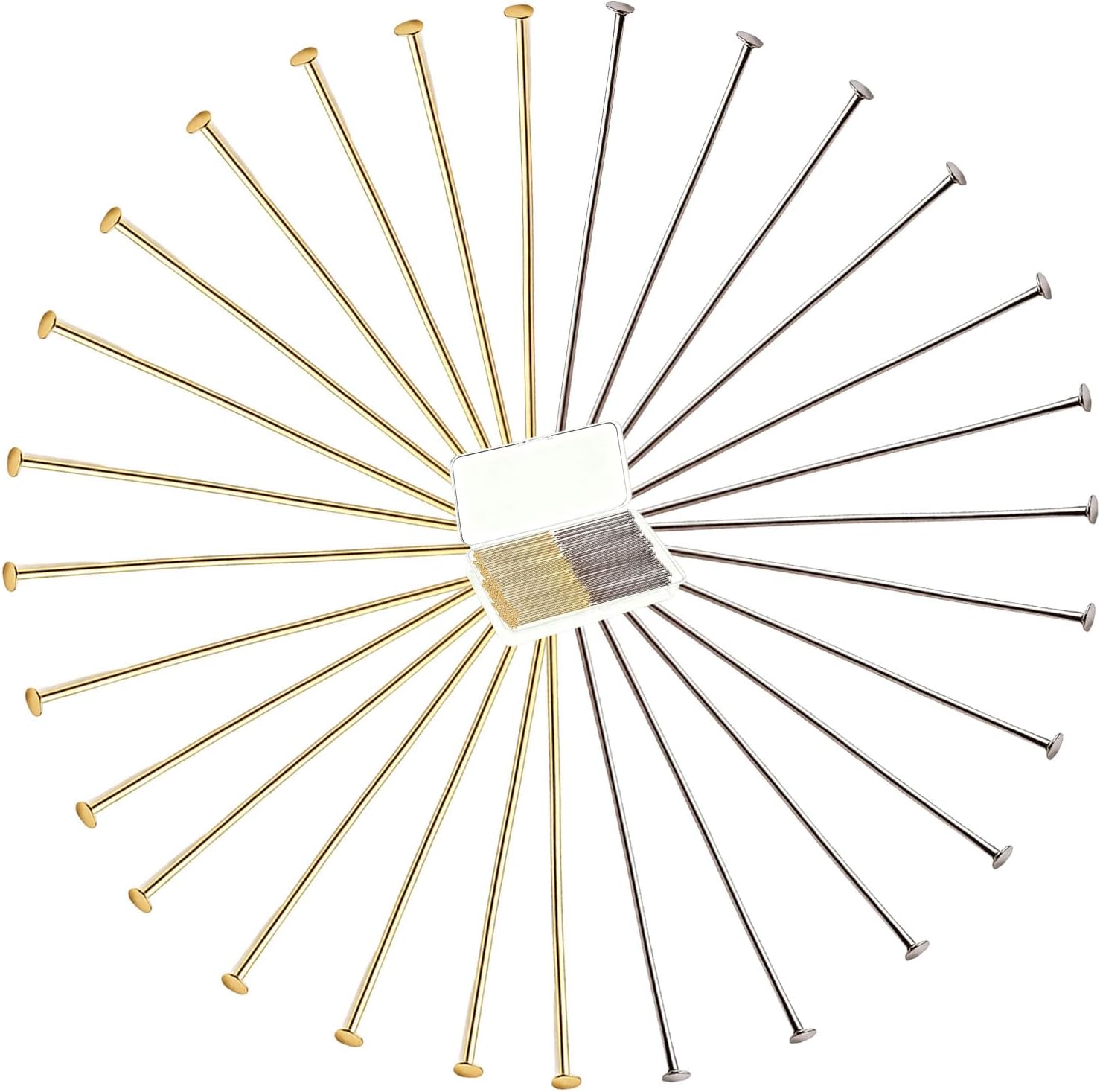 Straight Flat Pins 1.2 Inch Jewelry Making 200Pcs 30mm Eye Head Pin