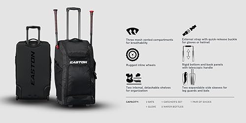 Miniatura 8 de Easton  Catcher's Wheeled Bag Series  Baseball & Softball  Multiple Styles