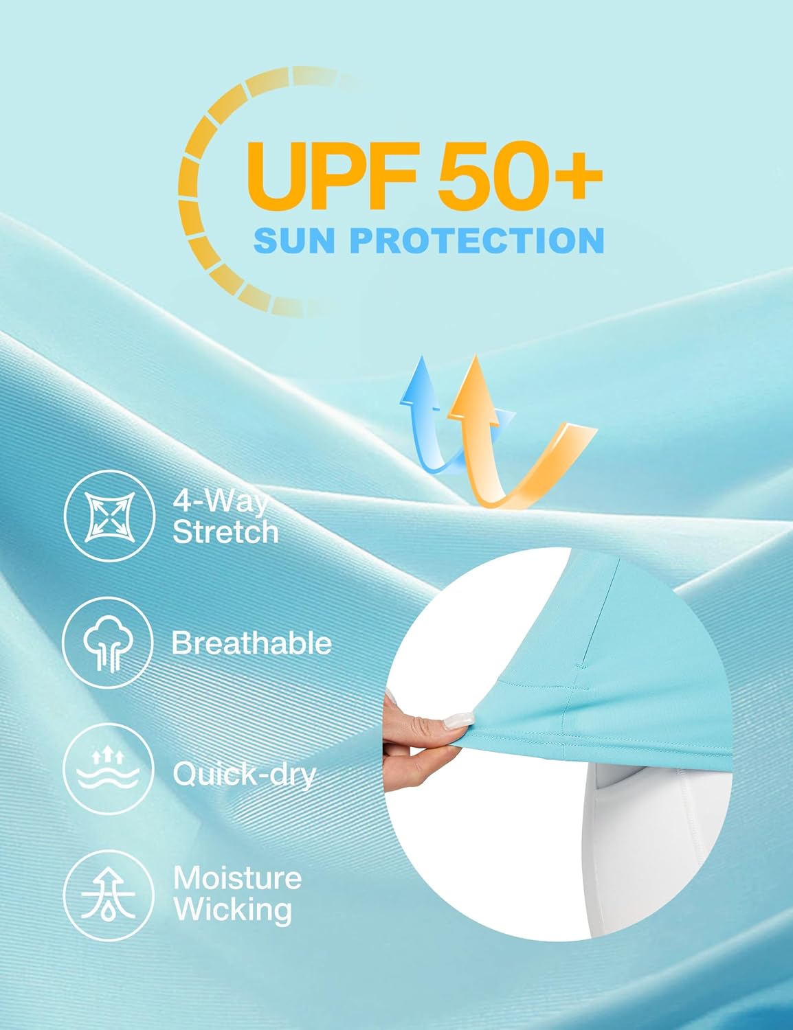 Heathyoga Rash Guard for Women UPF 50+ SPF UV Protection Shirts for Women Long Sleeve Swim Shirts for Woman Sun Shirt - Image 3