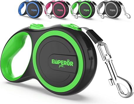 Emperor Pets 26 ft Retractable Dog Leash Large Dogs - Up to 110lbs, Heavy Duty Leash Retractable 26 ft, Dog Leashes for Large Breed Dogs -GN26
