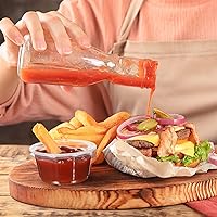 Vista 6 de Gerrii 500 vasos desechables de plástico para porciones, sin tapa, tazas de condimentos para soufflé, recipientes pequeños para salsas, mini