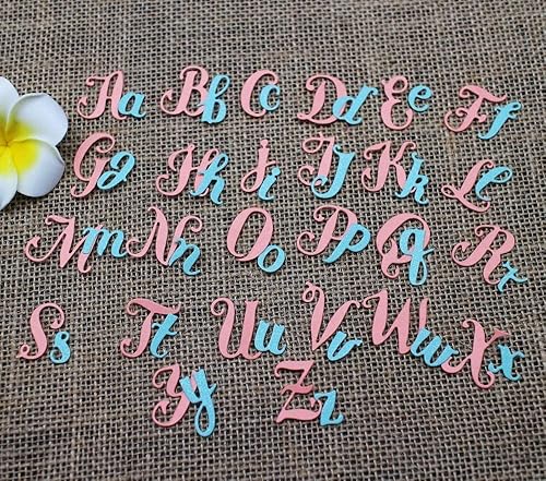 Miniatura 3 de 26 troqueles de corte de letras mayúsculas, minúsculas, 26 troquelados del alfabeto, plantillas de metal en relieve, molde de plantilla para