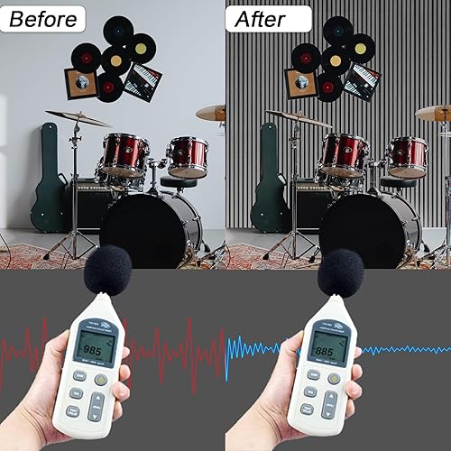 Miniatura 2 de NeatiEase Paneles de pared de madera, paneles de pared acústicos de listones de 9 pies para decoración de pared interior y reducción de ruido,