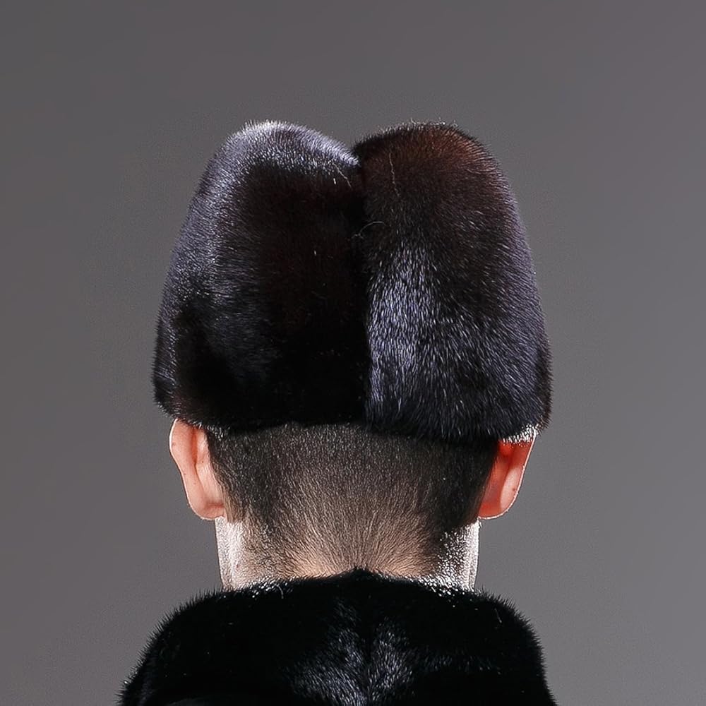新品未使用★リアルミンクファー トーク帽 ロシア帽 黒 60㎝ 調節可能 男性◎ imgrc0080784836.jpg