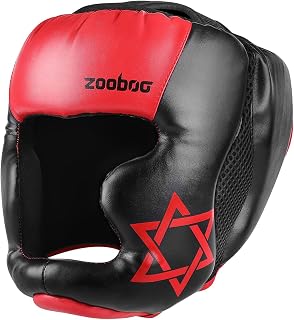 Flexzion MMA Headgear - UFC Muay Thai Kickboxing Martial Arts Sparring Taekwondo Karate Fighting Sports Boxing Wrestling Maya Hide Leather Helmet Protection Supplies Equipment