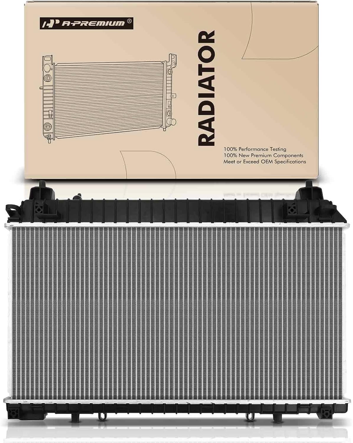 A-Premium Engine Coolant Radiator Assembly with Transmission Oil Cooler Compatible with Chevrolet Camaro 2010-2011 V6 3.6L, Automatic Transmission, Replace# 92218353