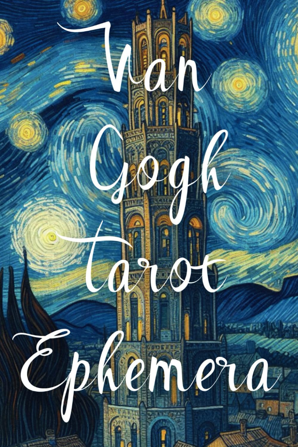 Vincent van Gogh Tarot Card Ephemera Book: Scrapbook Paper Inspired by Starry Night