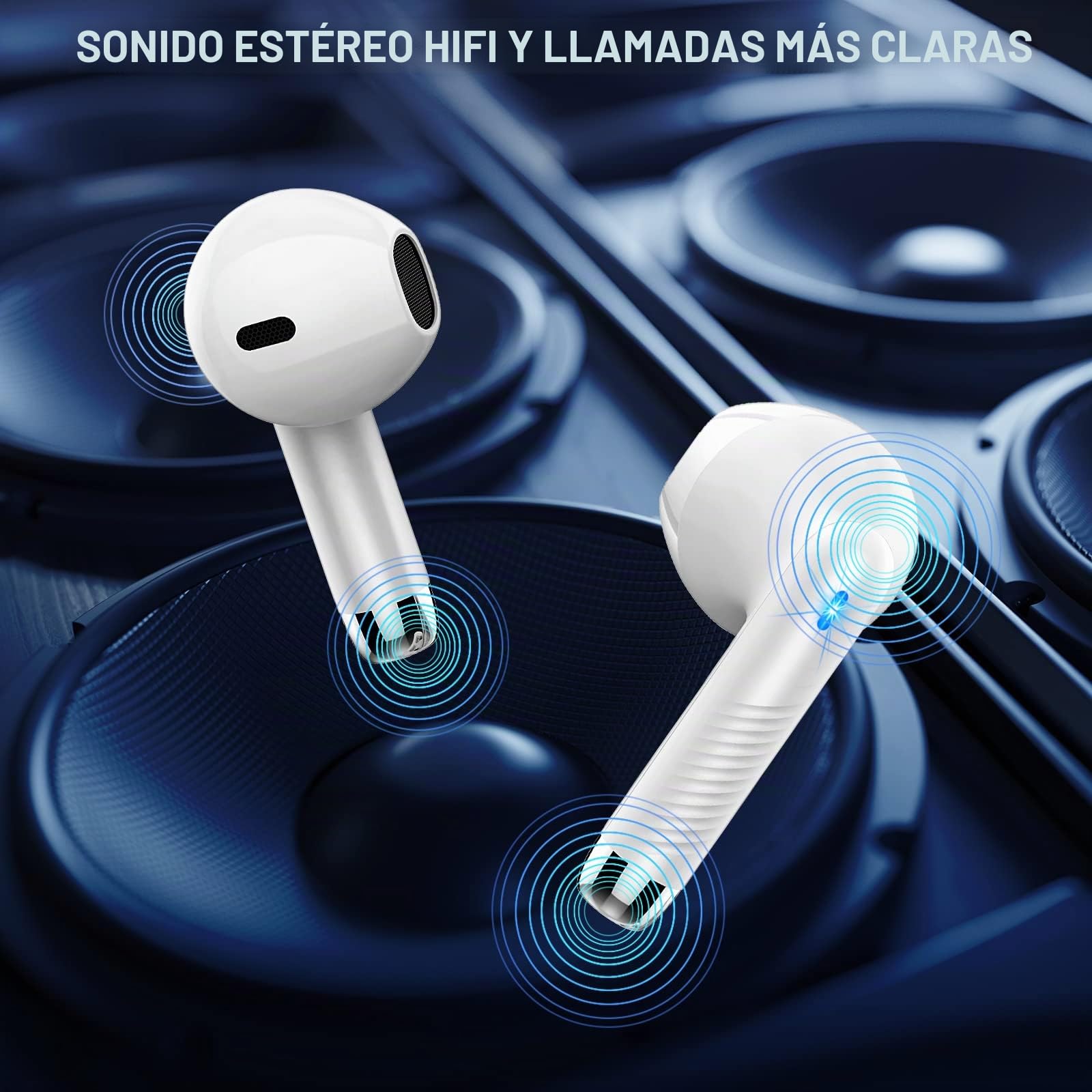 2026 Auriculares Inalámbricos Bluetooth 5.4, Auriculares Inalámbrico 40H | HiFi Estéreo, 4 ENC Cancelación de Ruido Micrófonos, Cascos Inalámbricos, Carga Rápida USB-C, Audifonos IP7 Impermeable