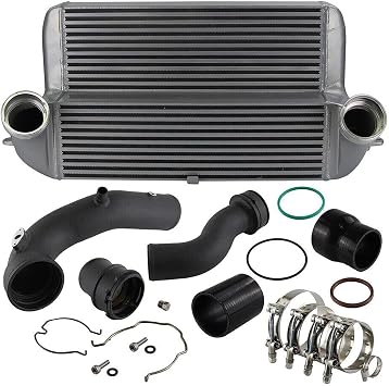 Intercooler Pipe Kit Charge Boost Pipe Turbo compatible with X5 F15 E70 LCI 09-13; X6 F16 E71 35i 09-14 3.0L Engine