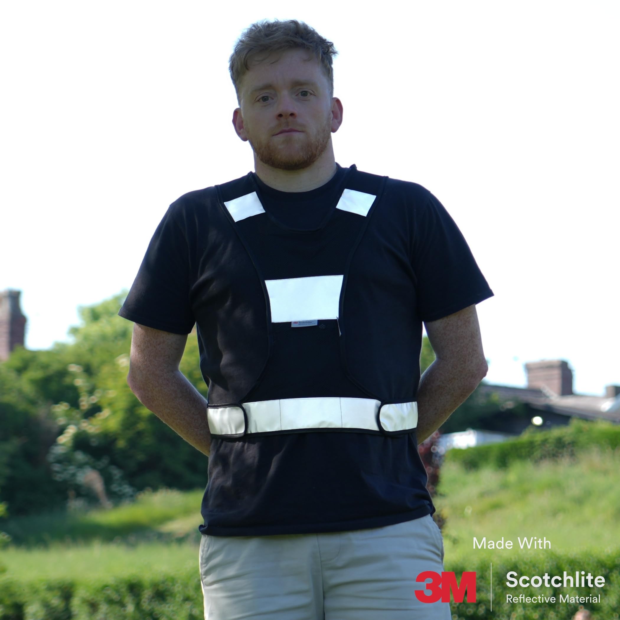 Salzmann Gilet da Corsa ad Alta visibilità - Gilet Sportivo Traspirante in Tessuto a Rete - Realizzato con Materiale Riflettente 3M