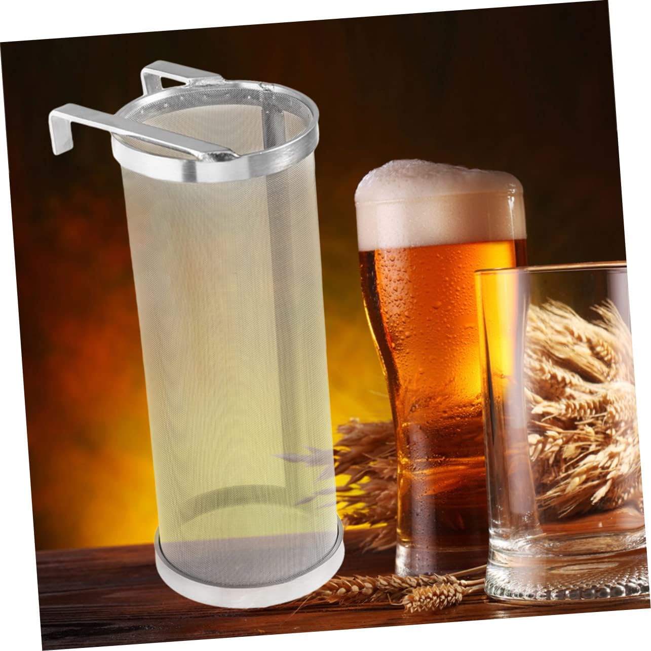 Stainless Steel Brewing Strainer for Beer and Wine Fine Mesh Filter Tool and Easy to Clean for and Debris Separation
