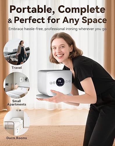 Miniatura 7 de Airolume - Plancha para camisas, máquina de planchar Airolume mejorada 3.0, máquina de planchar automática Scanovuss manos libres, planchado rápido