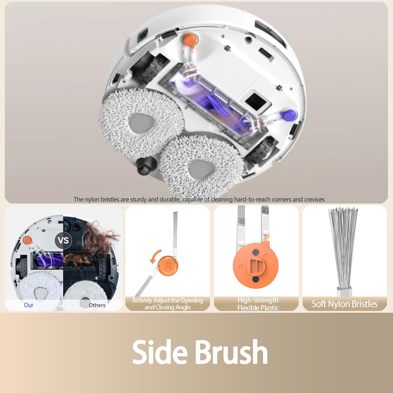 Freo Pro Replacement Parts Compatible with Narwal Freo Pro Robot Vacuum Cleaner 1 Main Brush, 6 Side Brushs, 2 HEPA Filters, 4 Mop Pads and 2 Dust Bags (15 Pack)