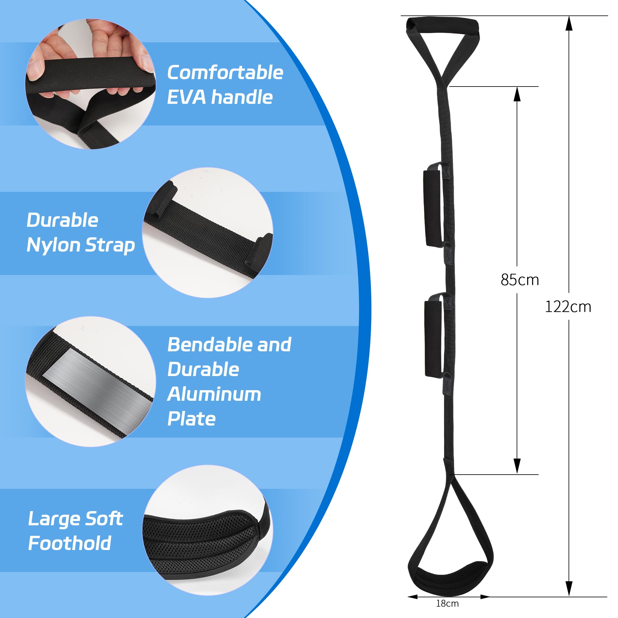Kekoy 122cm Long Leg Lifter Strap Foot & Hand Grip - Image 4