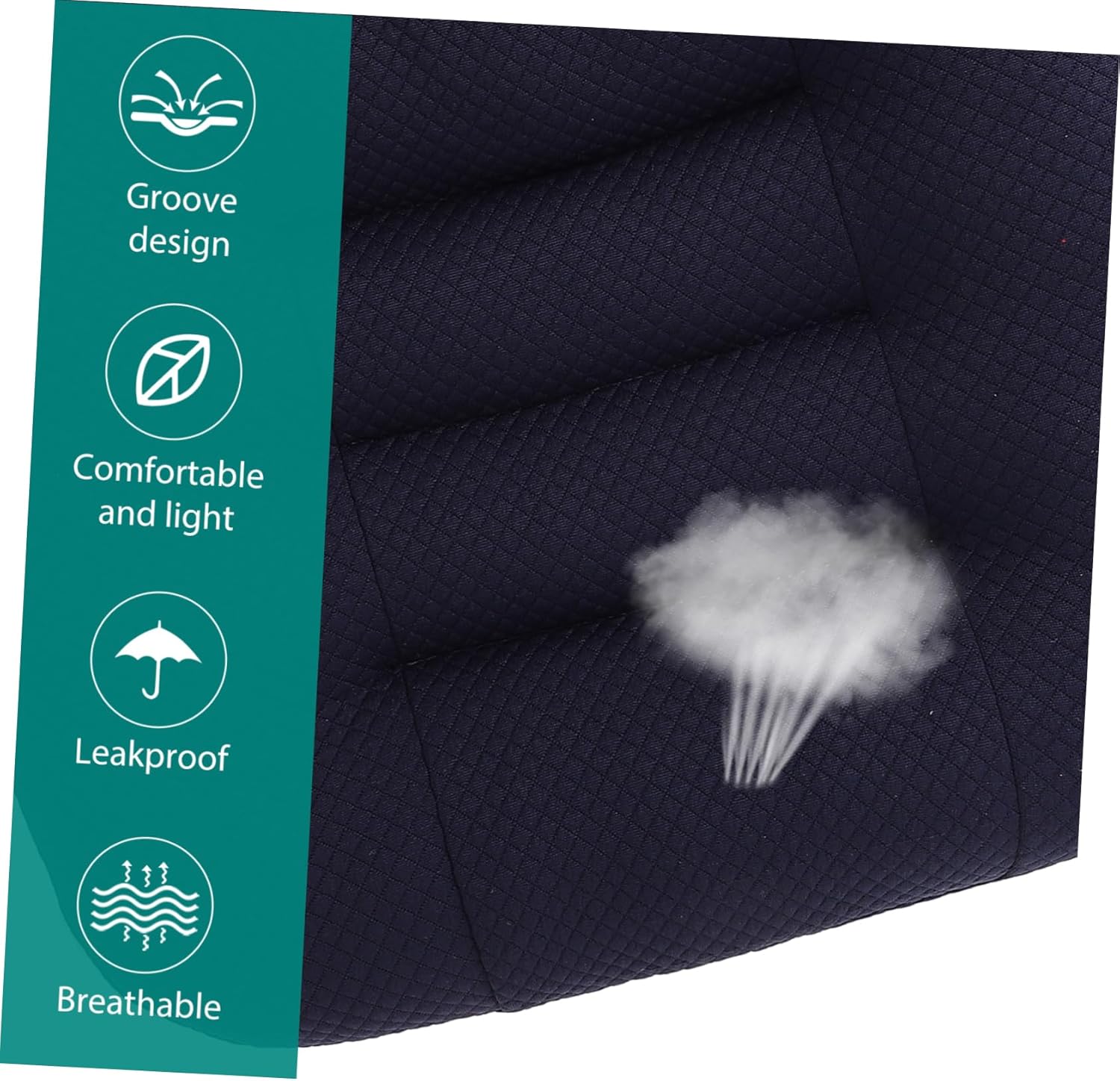 Cabilock Breathable Seat Cushion for Short Drivers Car Seat Heightening Pad with Slip Groove Support for Lower Back Comfort and Posture Correction Small