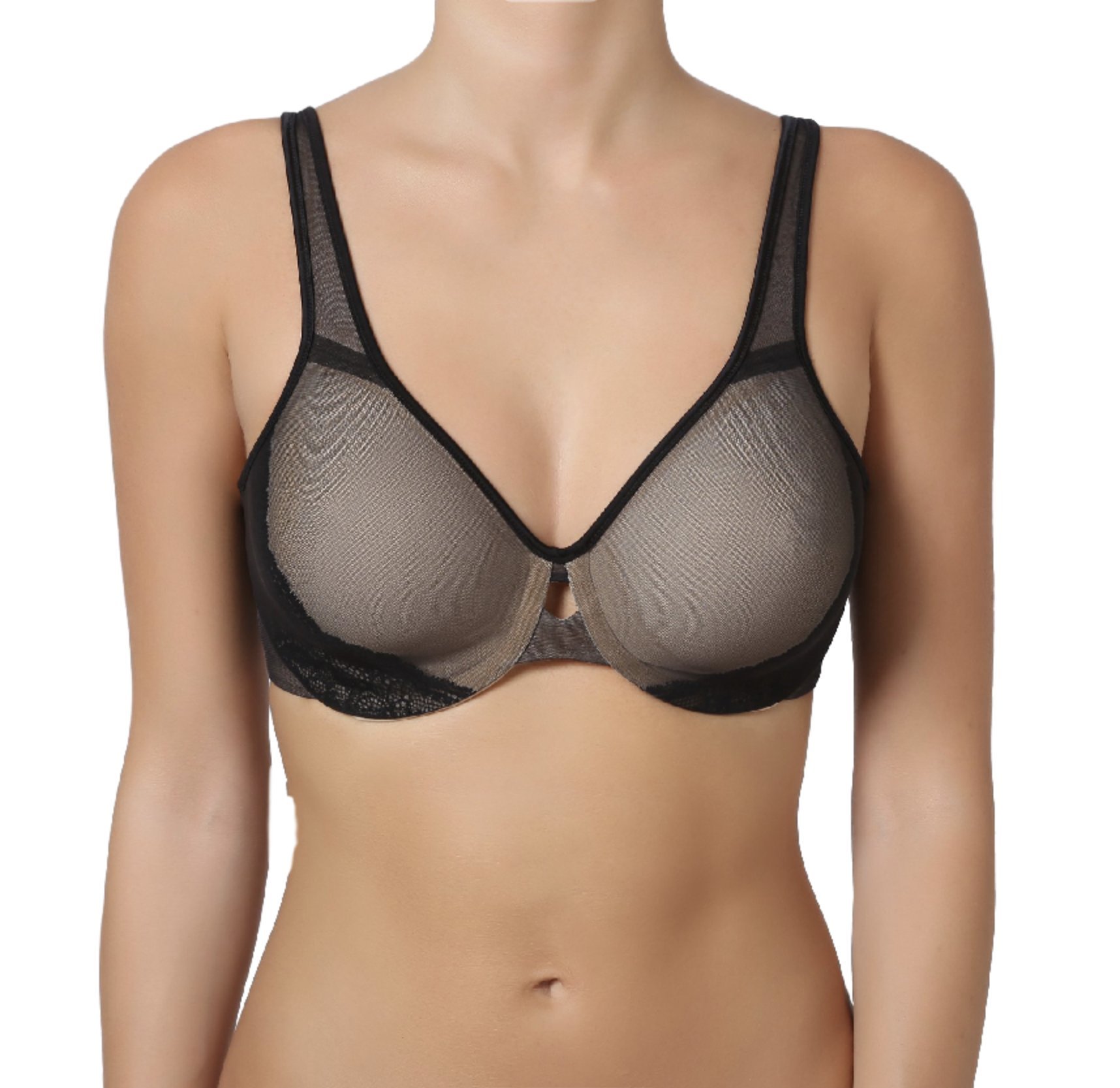 Playtex Reggiseno Riducente Minimizer P04MU Coppe C D E F (6 C, Nero)