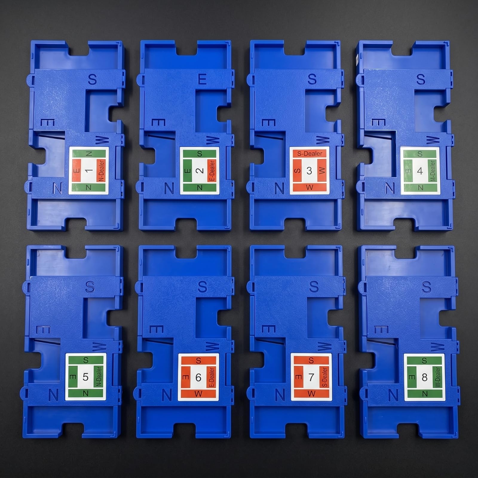 8 Pezzi Porta Carte da Bridge Rigido Porta Carte Pieghevole Pratico Portafoglio per