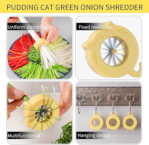 Miniatura 6 de Trituradora de cebolla verde, 12 cuchillas de acero inoxidable, herramienta de corte de cebolla verde, cortador de trituración de cebollas,