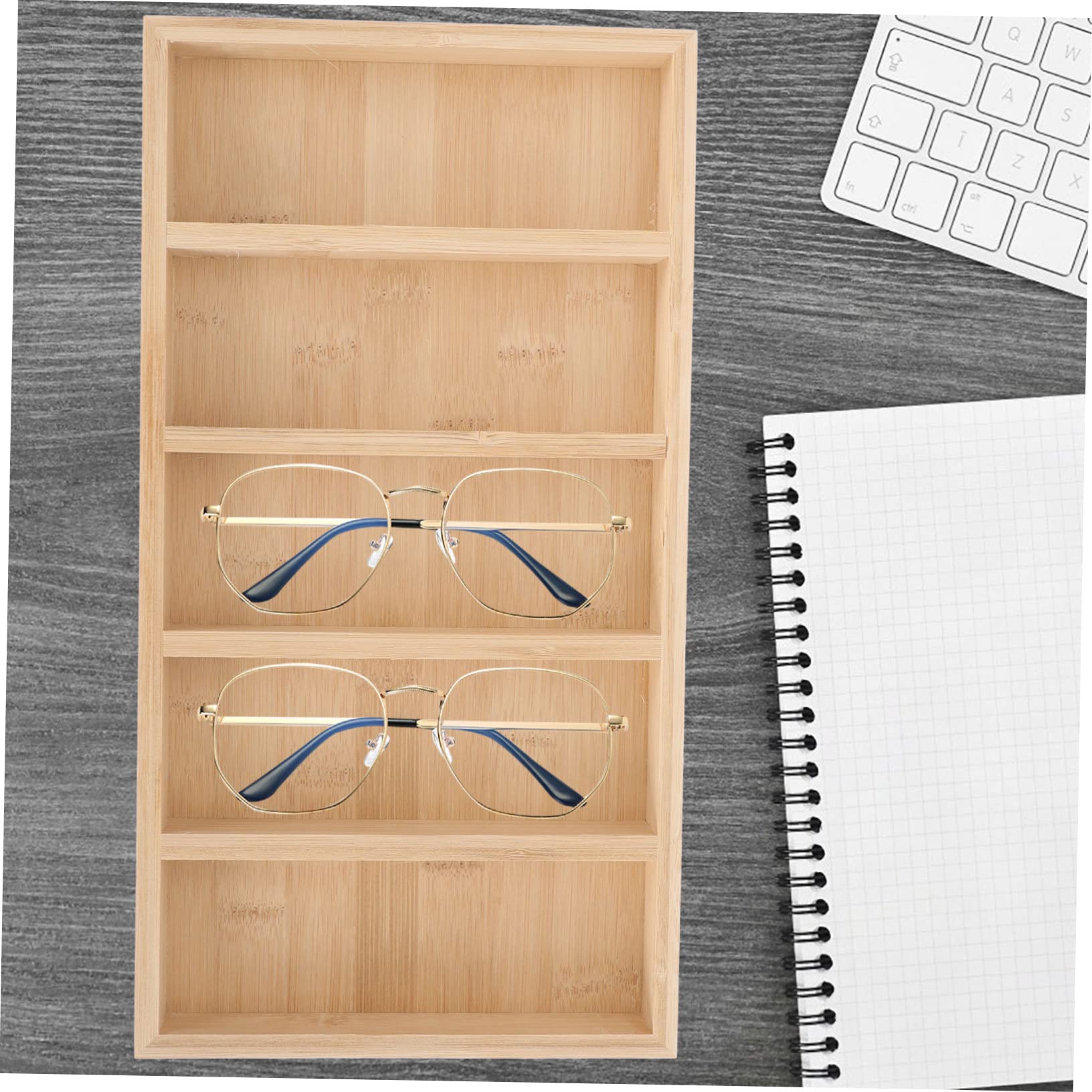 FOMIYES Shop Sunglasses Tray Glasses Organizer Display Rack Wooden Eyeglasses Holder