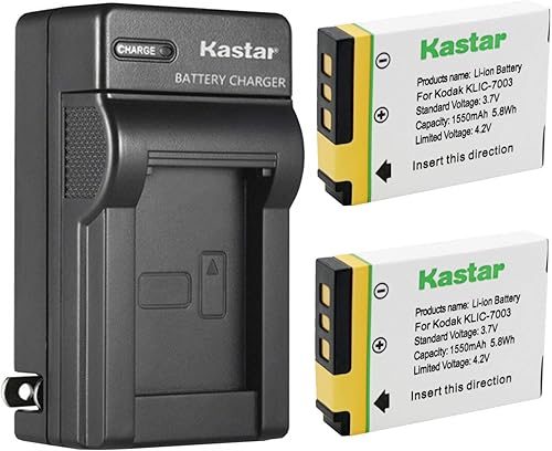 Miniatura 7 de Kastar Paquete de 1 cargador de batería y pared de CA KLIC-7003 de repuesto para batería Kodak KLIC-7003 K7003, Kodak EasyShare MD81, EasyShare
