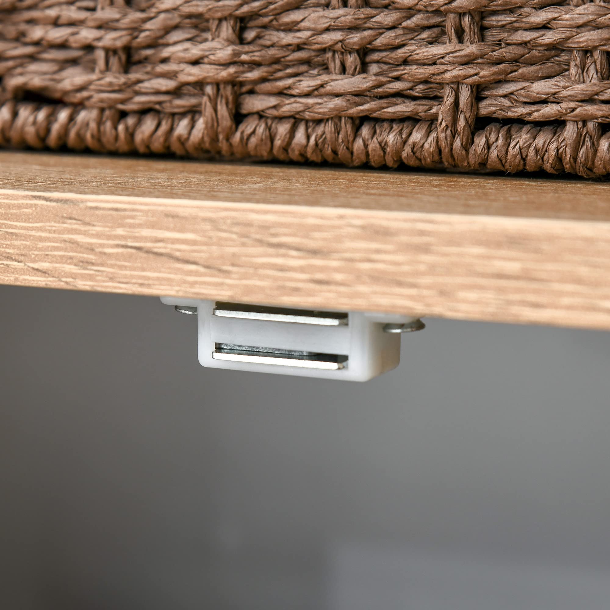 HOMCOM Estantería para Libros con Doble Puerta 80x35x97 cm Madera Natural