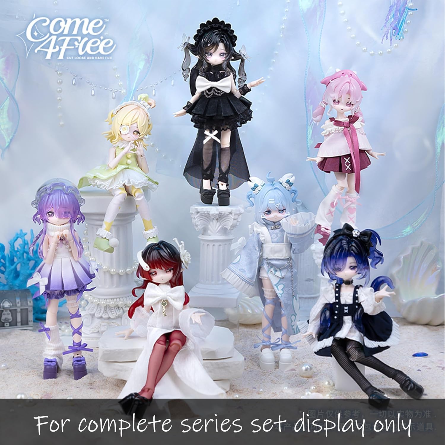 Come4Free BJD Blind Box Minty Ocean Gem Mysteries Series Glass Crab Parali - BJD Doll Collectable Action Figure for Birthday Gifts Party Toys 1PCS/7.3''/Age 15+