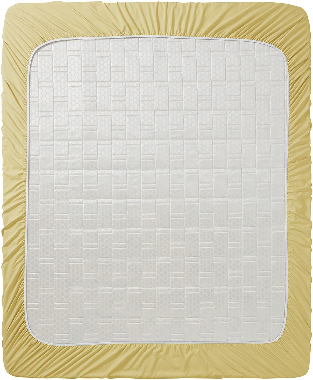 Clara Clark Fitted Sheet, Extra Deep Pocket Fits Deep Mattress, Luxury Soft Fitted Sheet Only, Full Mellow Yellow