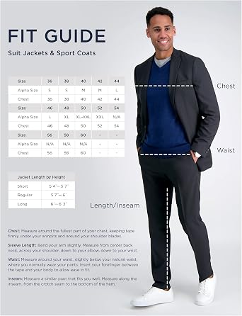 Haggar J.M Men's Premium Stretch Tailored Fit Subtle Pattern Suit Separates-Pants, Navy-Jacket, 42 Short