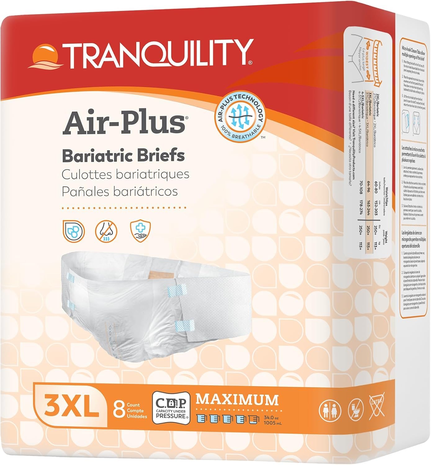 Amazon.com: Tranquility Adult Diaper Bariatric Briefs 3XL-Large