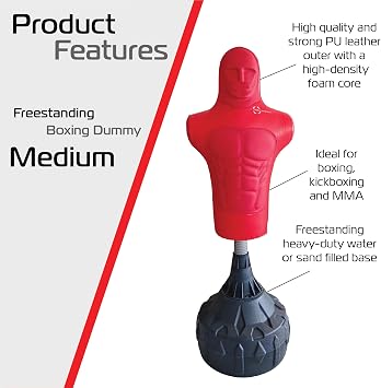 Body Revolution Freestanding Punching Bag – Medium Body Opponent Bag (BOB) with fillable base for Boxing, Kick Boxing & Martial Arts Training
