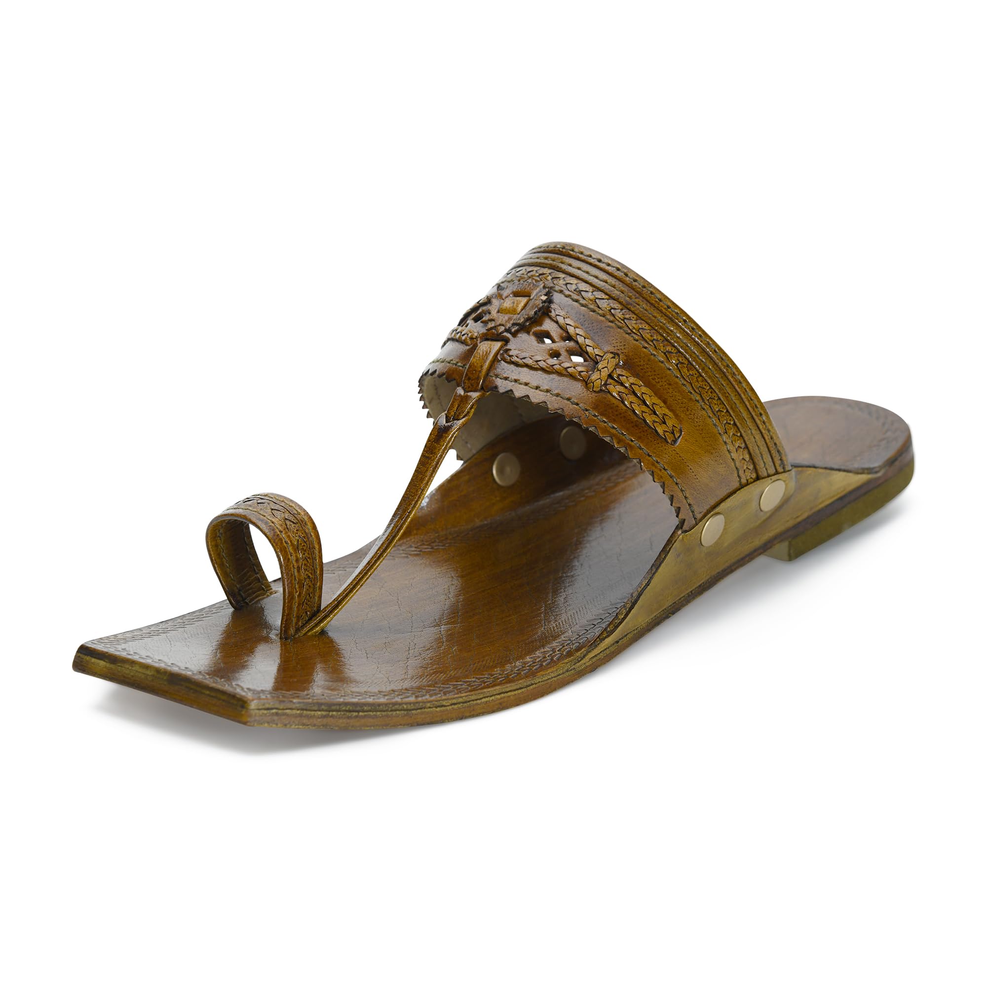 Kolhapuri Chappal for Men Original | Kolhapuri Slippers for Men Best for Party, Wedding | Suitable In Kurta, Sherwani | Ethnic Kolhapuri Chappal | Leather Chappal