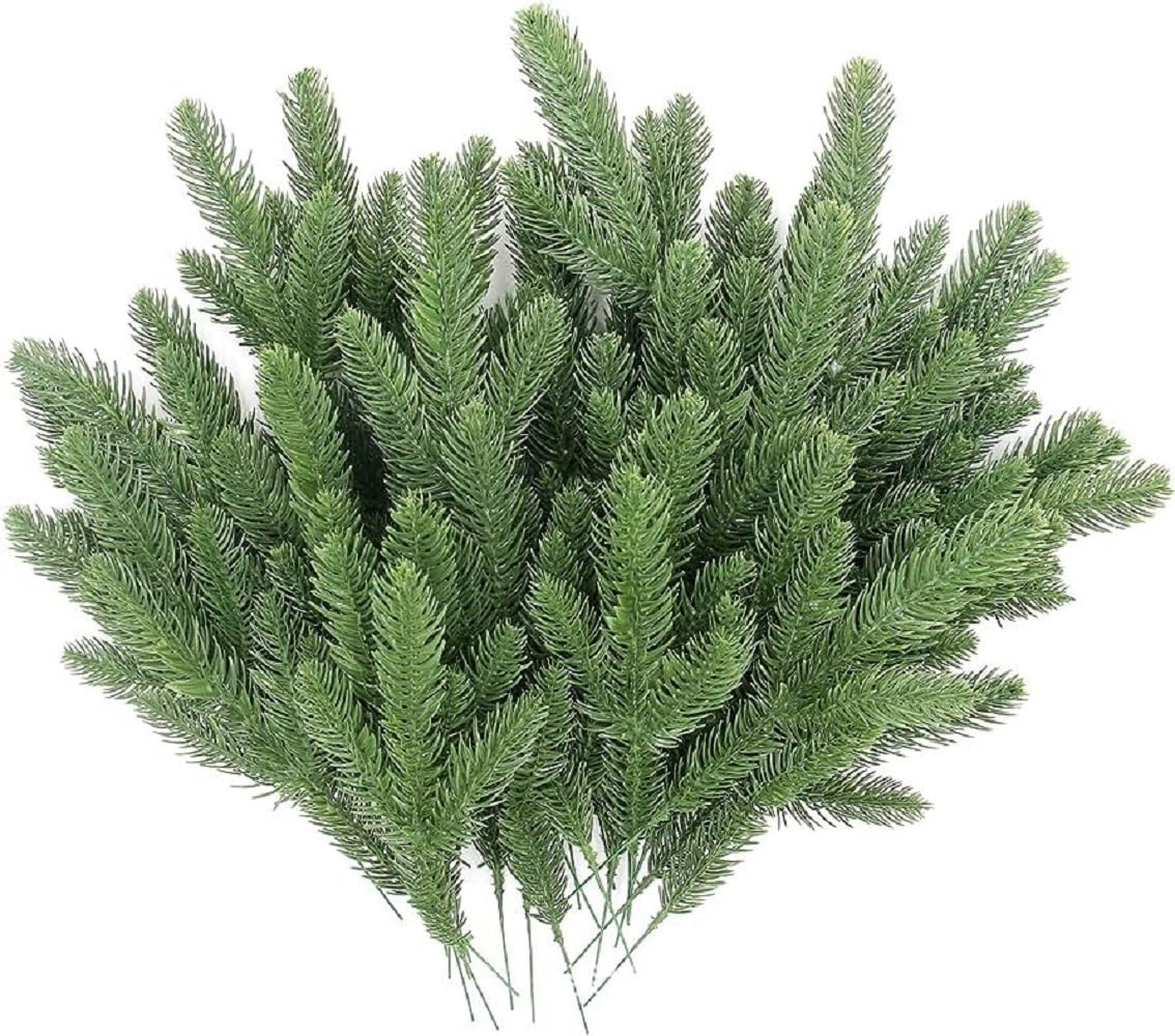 Wgudzpj 10 Pieces Christmas Needles Branches Fake Pine Branches