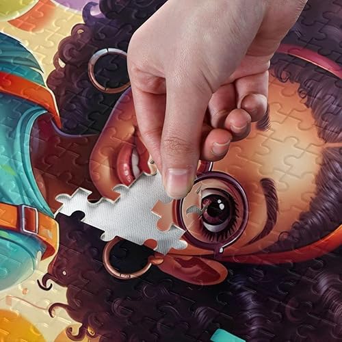 Miniatura 8 de Rompecabezas para adultos 500 piezas afroamericana niña negra rompecabezas niños juego de juguete regalo 202a1105
