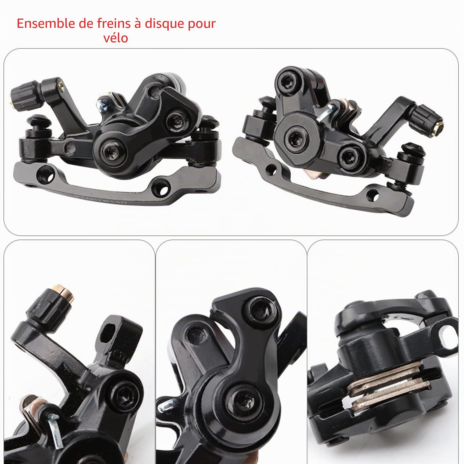 Kit de freins à disque pour vélo universel, frein à disque hydraulique CNC, comprend un disque de frein avant, un disque de frein de 160 mm et des vis, avant/arrière, utilisé pour VTT, BMX, vélos