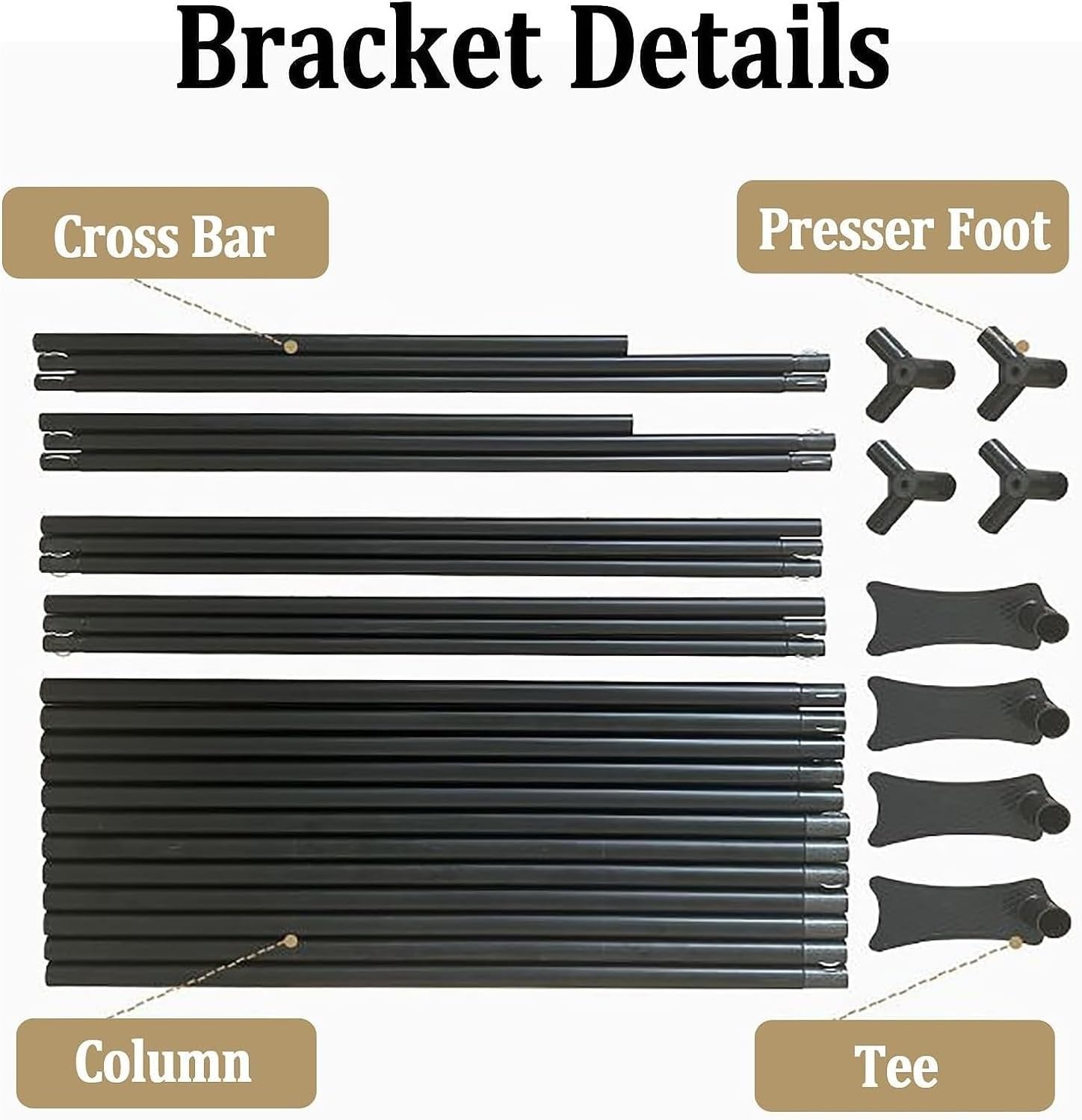 Mosquito Net Bracket Black Aluminum Alloy 4 Corner Bed Netting Canopy Frame Mosquito Net Bed Frame Curtain Brackets Thic