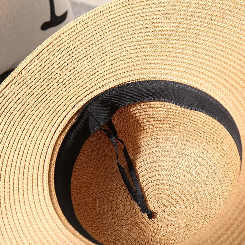 Chapeau à bord large élégant style Panama avec nœud d'été - 3