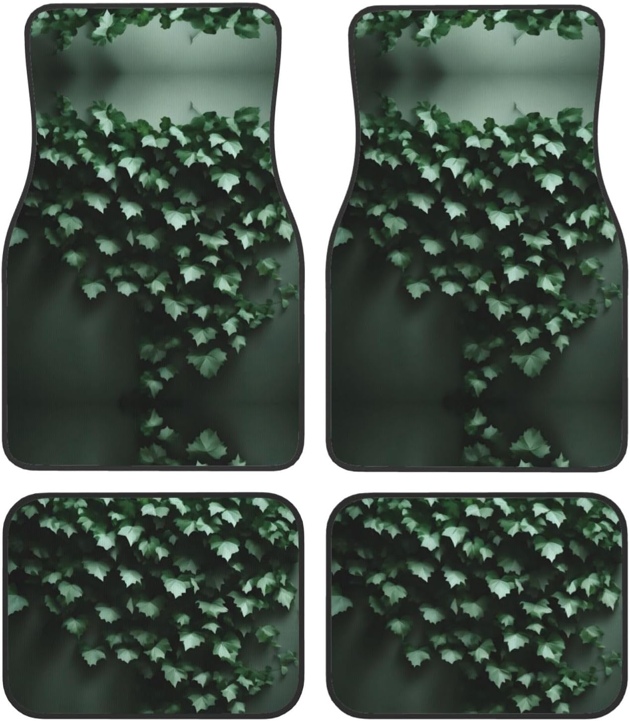 Green Creeper Patterned car mats 4-piece set | For cars/SUVs/trucks | Firm fit without displacement