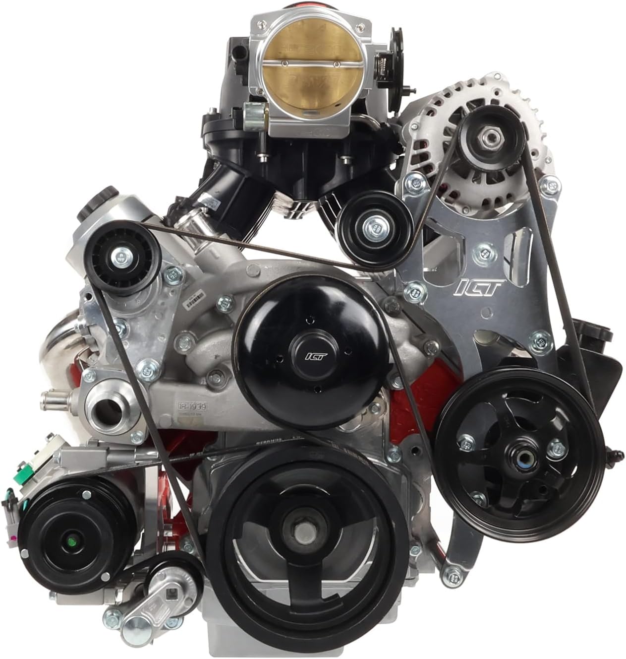 ICT Billet LS Truck Water Pump Fan Clutch Thread Cover Compatible with LS1 LS2 LS3 Engines Designed and Manufactured in the USA 551829-LS01