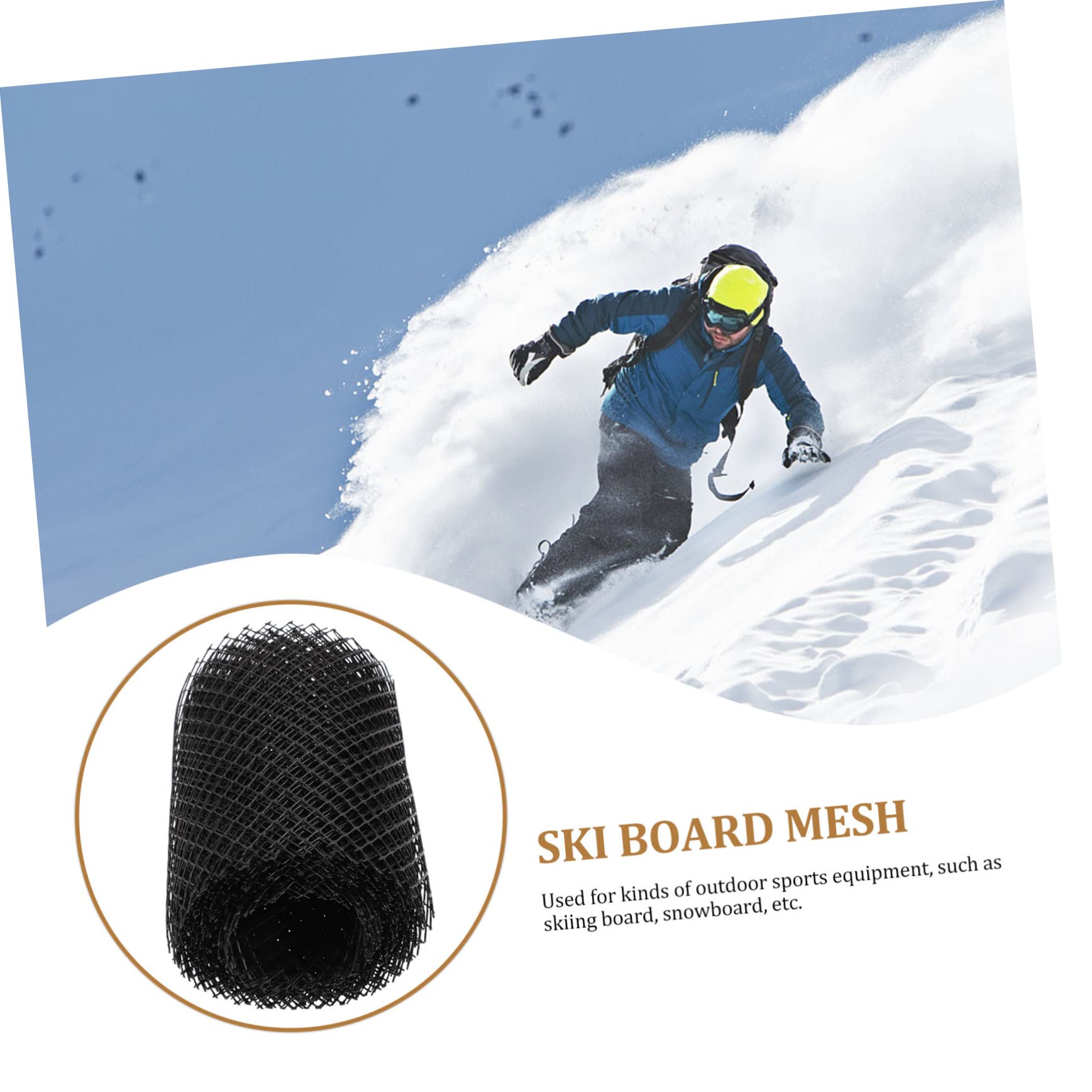 BESPORTBLE 2rolls Snowboard Mesh -wear Ski Prevents Ice Build-up Sturdy Pe Material for Use for Skiing Snowboarding Equipment