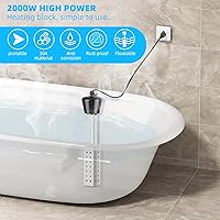 Vista 2 de Calentador de agua de inmersión de 2000 W, diseñado para mini piscinas y bañeras inflables, calentador de piscina para piscina sobre el suelo