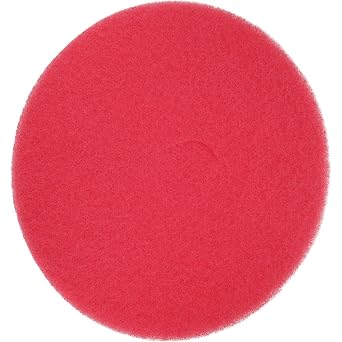 PRO SOURCE Red High Gloss Buffing Pads for Floor Machines: 5 Pack, 17 Diameter