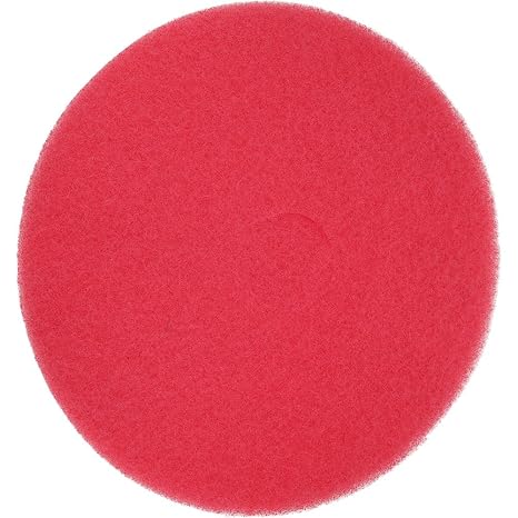 PRO SOURCE Red High Gloss Buffing Pads for Floor Machines: 5 Pack, 17 Diameter