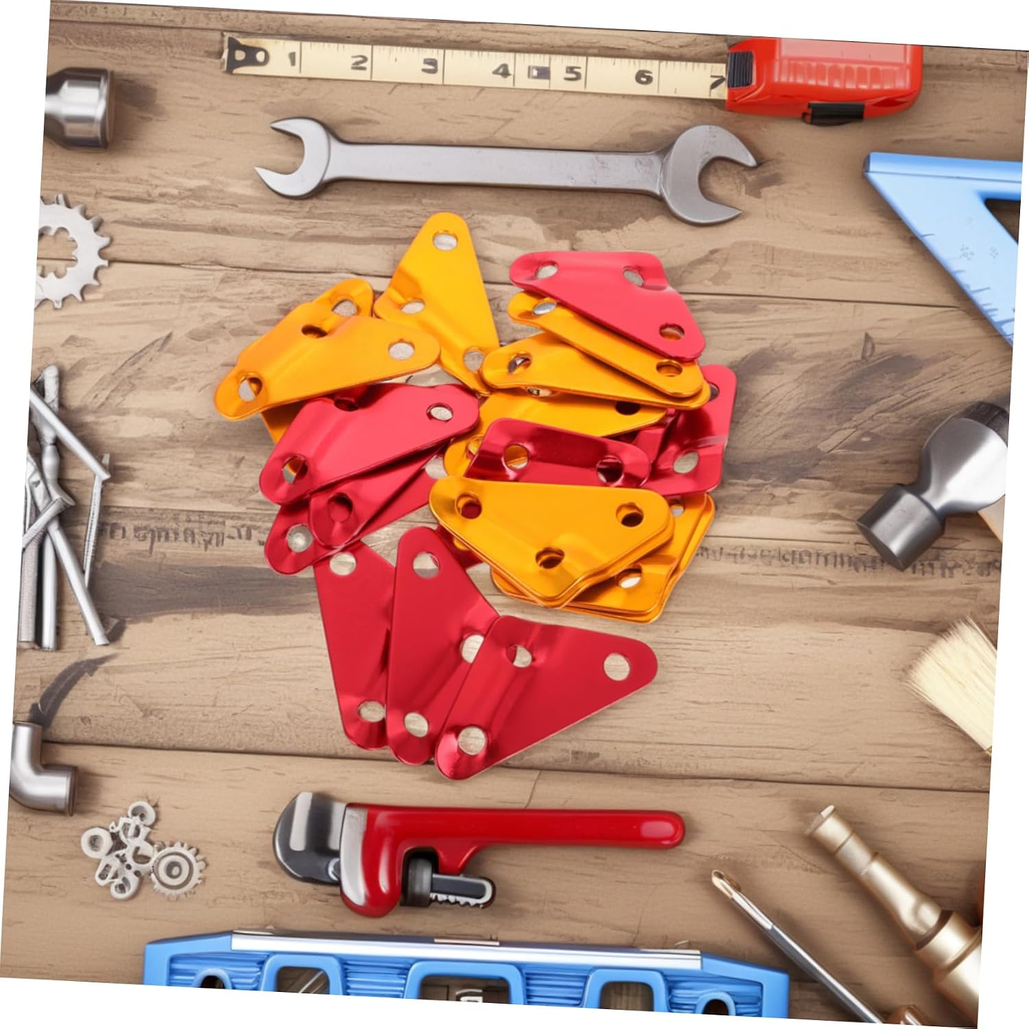 UPKOCH Large Aluminum Alloy Triangle Rope Adjusters 20pcs Wind Rope Buckles 3 Holes for Outdoor Tents Awnings and Camping Accessories