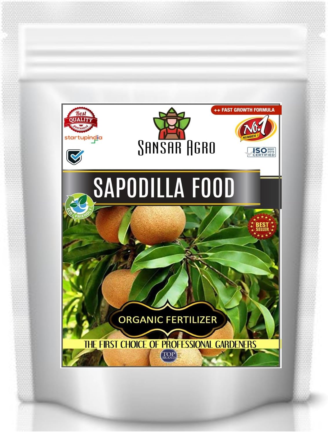 Sansar Agro® Sapodilla Food Essential Organic Fertilizer for Sapodilla Plants, Double Filtered with All Required Nutrients and Active Micro-Organism (5 kg)