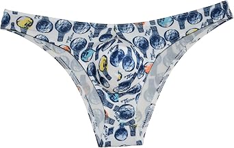 Mens Pattern Bikini Briefs Sexy Guys Pouch Underwear Male Mini Boxer Brief Pants