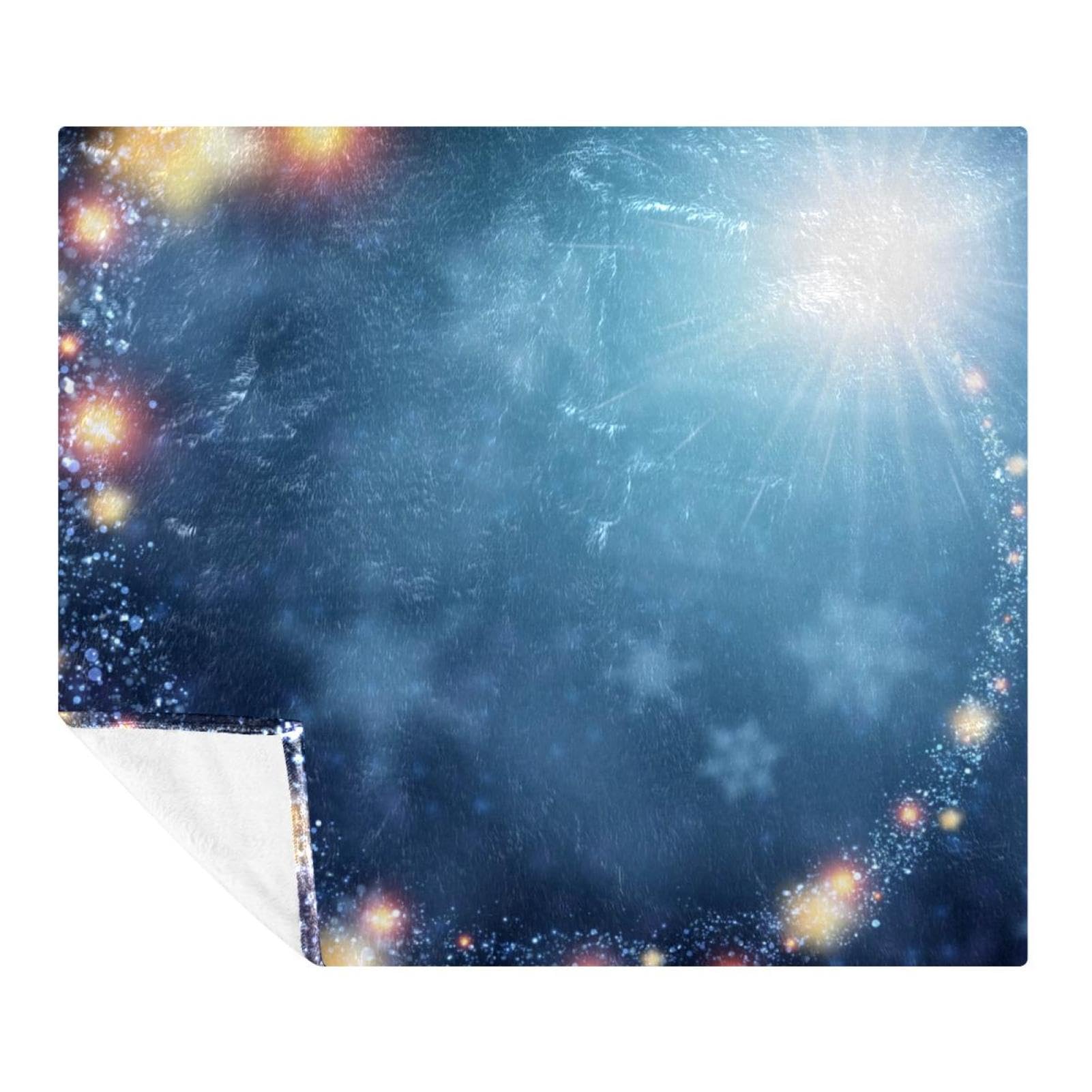 Couverture polaire légère bleue 150x130cm contre la fraîcheur du soir