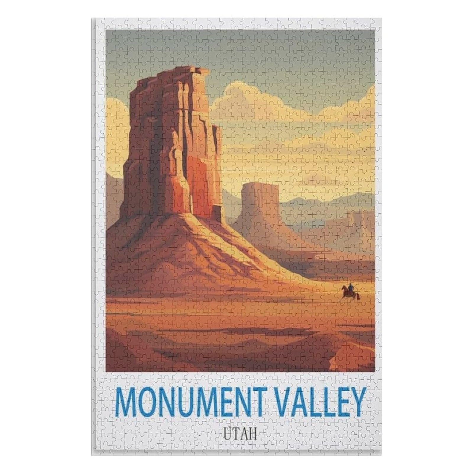 Recreation Suitable for Adults to Reduce Stress，Monument Valley Utah，Adults 1000 Piece Jigsaw Puzzle- Christmas，38x26，paper puzzle，AA-755