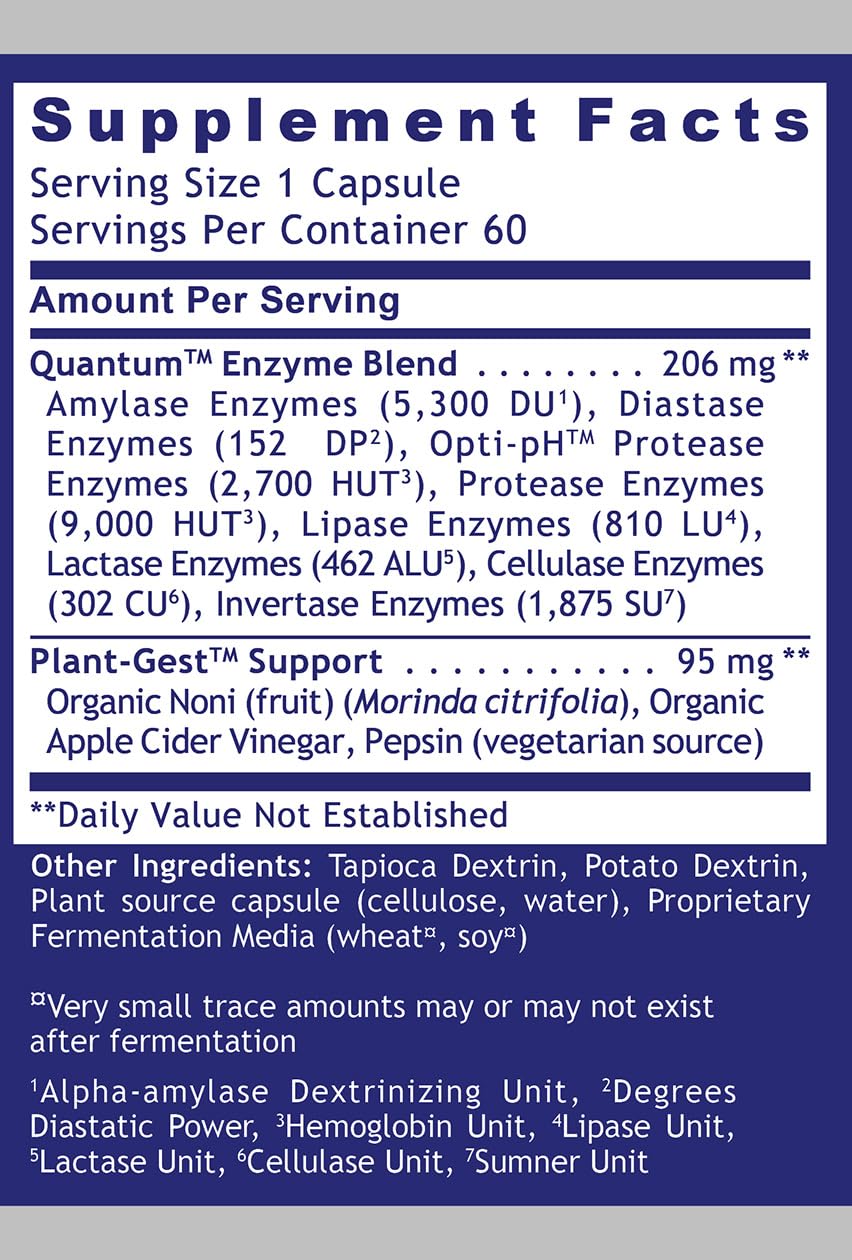 Quantum Nutrition Labs Quantum Digest - 60 Vegetarian Capsules — Amazon image 5