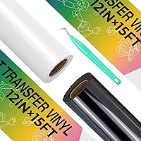 Vista 17 de HTVRONT - Rollo de vinilo HTV con purpurina dorada - Vinilo de transferencia de calor con purpurina dorada de 12 x 15 pies para camisas, vinilo